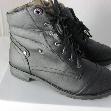 Buty zimowe botki czarne