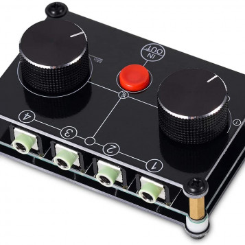 Mini rozdzielacz audio AUX 4 wyjścia z kontrolerem Nobsound Little Bear MC102