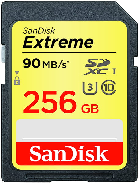Karta Sd Sandisk extreme 256GB SDXC U3 90MB/s