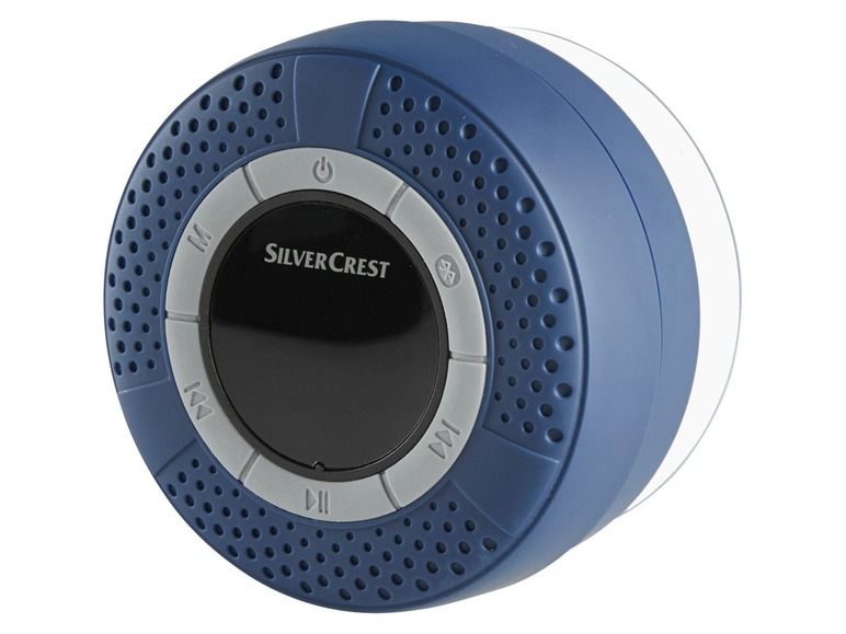 Wodoodporny głośnik do kąpieli SilverCrest SBL 3 C3 LED FM niebieski