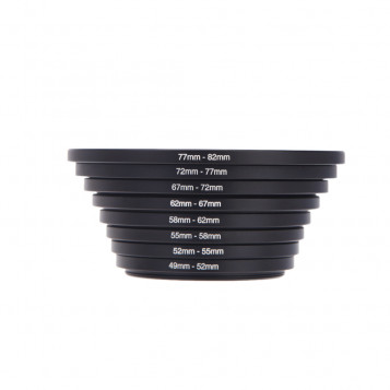 Andoer 49-82mm – komplet pierścieni adapterów (stan nowy)