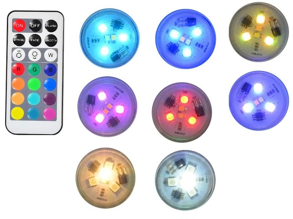 Wodoodporne światełka dekoracyjne ślubne LED KS-SB-003 RGB 8 sztuk