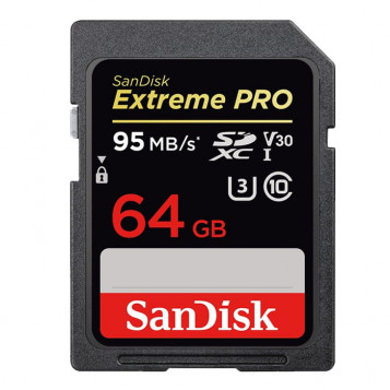 Extreme pro SDXC 64GB V30 U3 4K 95MB/s Sandisk, stan: nowy