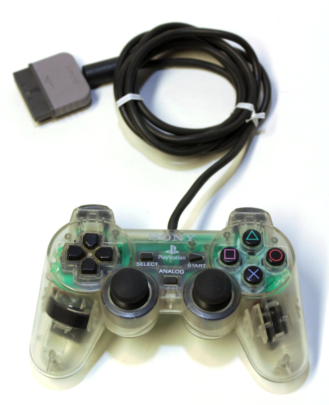 Kontroler Dual Shock SCPH-1200 PlayStation przezroczysty