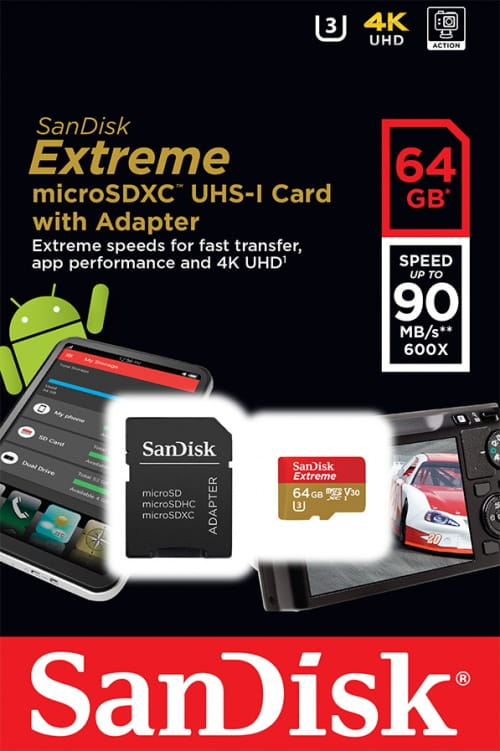 Karta Sandisk SDHC EXTREME 32GB 90MB/s C10 U3 4K