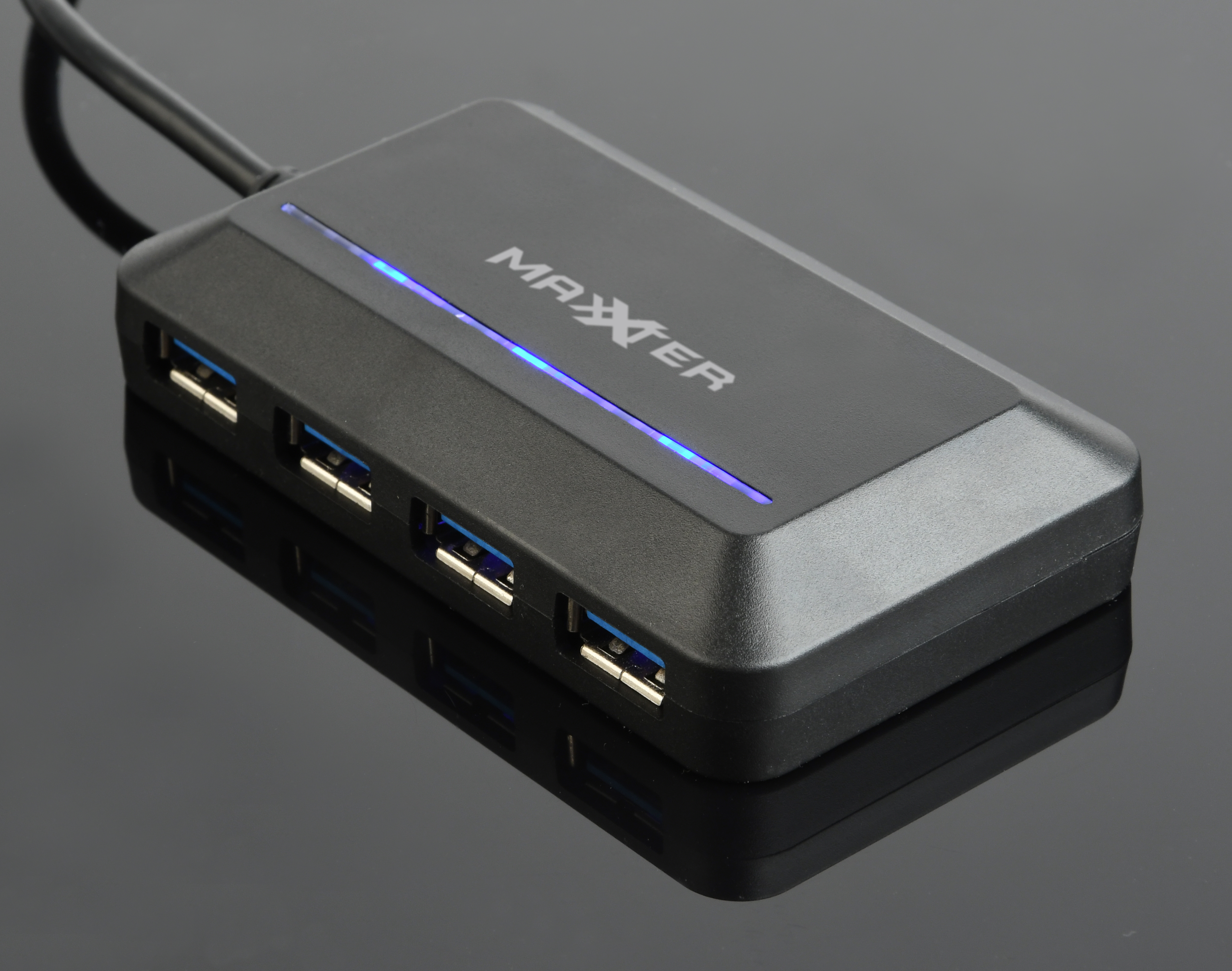 Rozdzielacz rozgałęźnik HUB USB-C 4-porty USB Maxxter ACT-HUB3C-4P