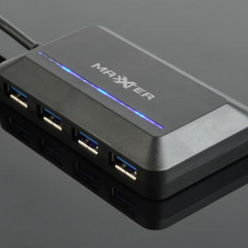 Rozdzielacz rozgałęźnik HUB USB-C 4-porty USB Maxxter ACT-HUB3C-4P