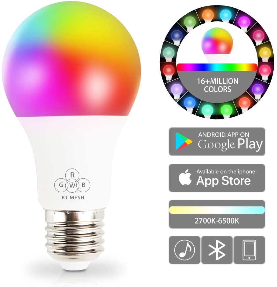 Inteligentna żarówka LED RGBW SMART Bluetooth 16M 5W
