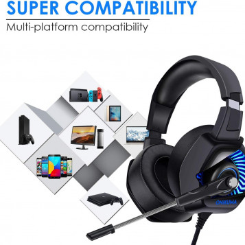 Słuchawki nauszne Onikuma K6 Blue PS4 Xbox One Nintendo PC 7.1