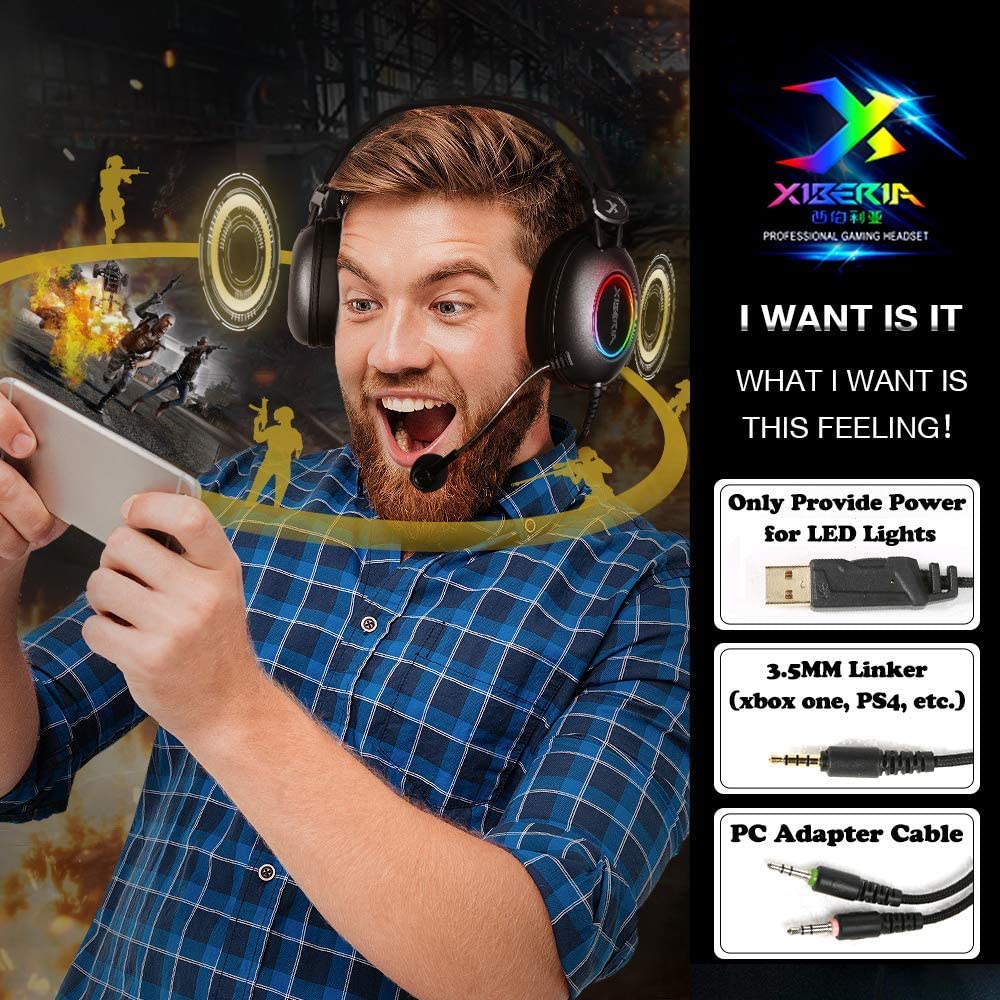 Słuchawki nauszne gamingowe XIBERIA E3 PS4 XBOX PC SWITCH
