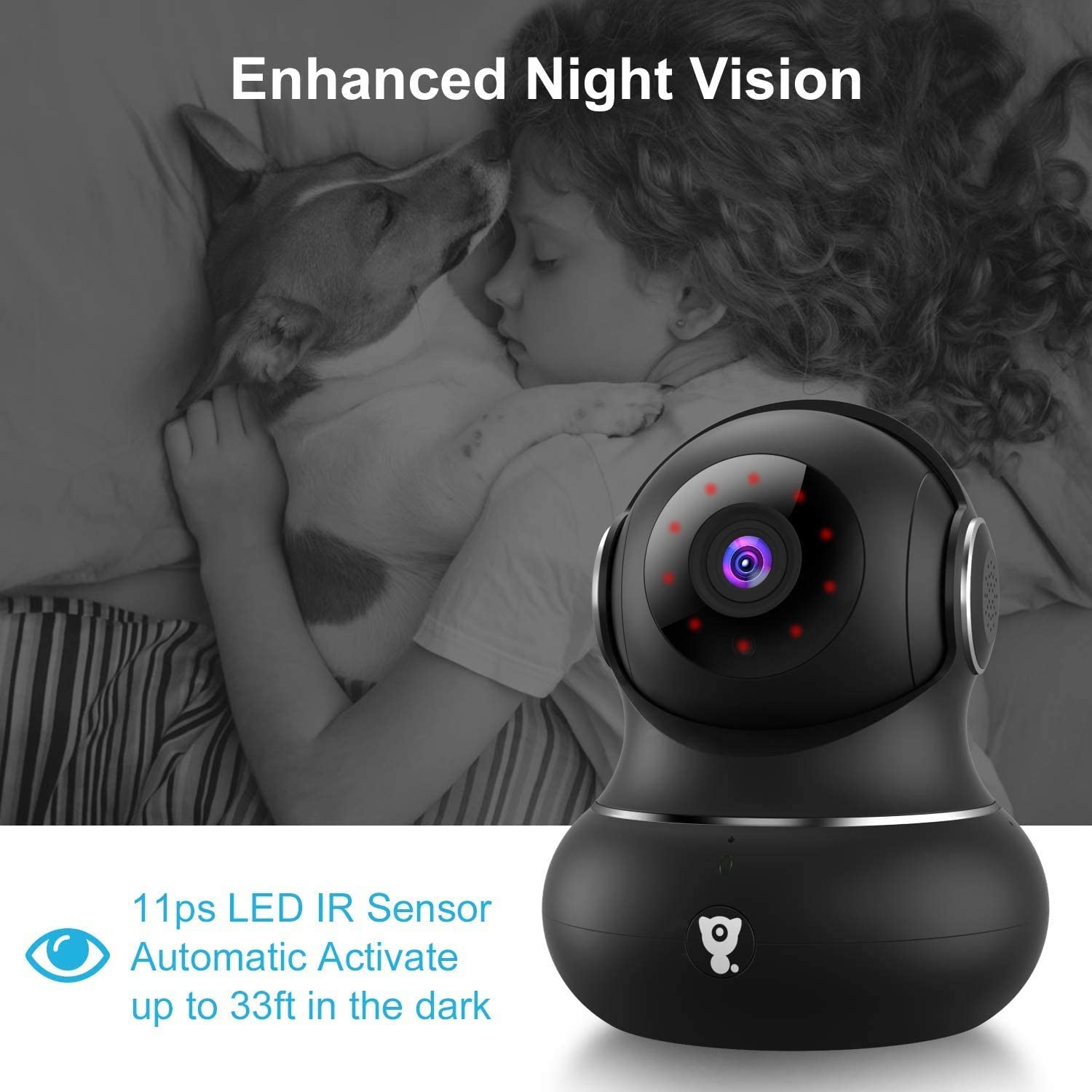 Niania elektroniczna wideo IP Littlelf LF-P1t 1080p FHD 360