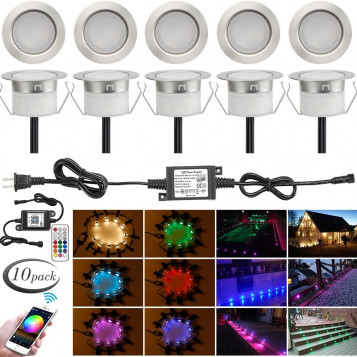 Wpuszczane oświetlenie pokładowe RGB WiFi LED 12V IP67 10szt