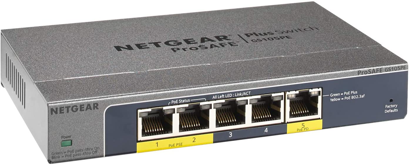 Switch Netgear ProSafe Plus GS105PE 5-portów Smart