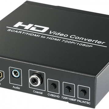 Adapter dźwięku obrazu przejściówka konwerter HDMI SCART CINCH