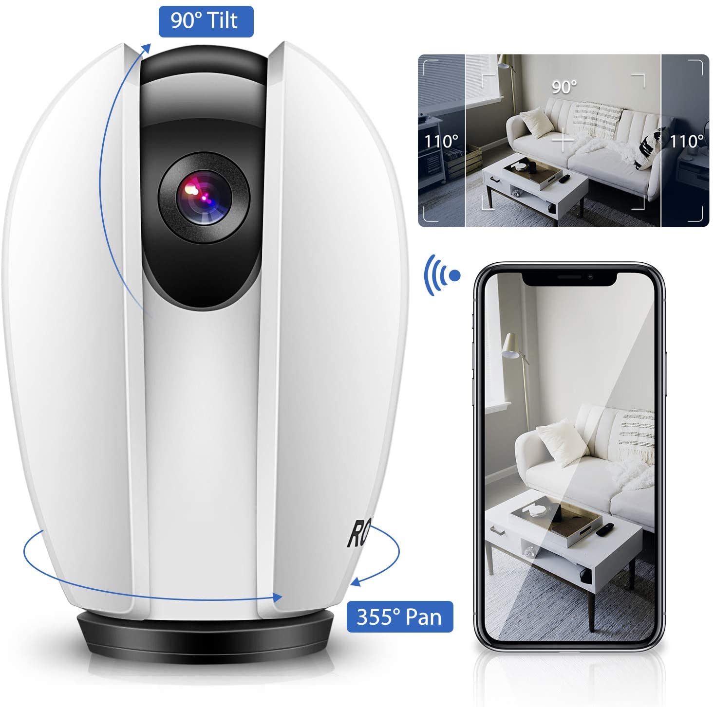 Kamera monitoringu IP Roxtak 1080P FHD WiFi