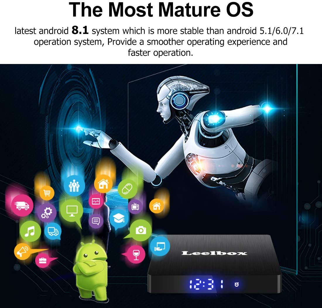 Odtwarzacz multimedialny tuner TV Box Leelbox Q4 Max 4/64GB