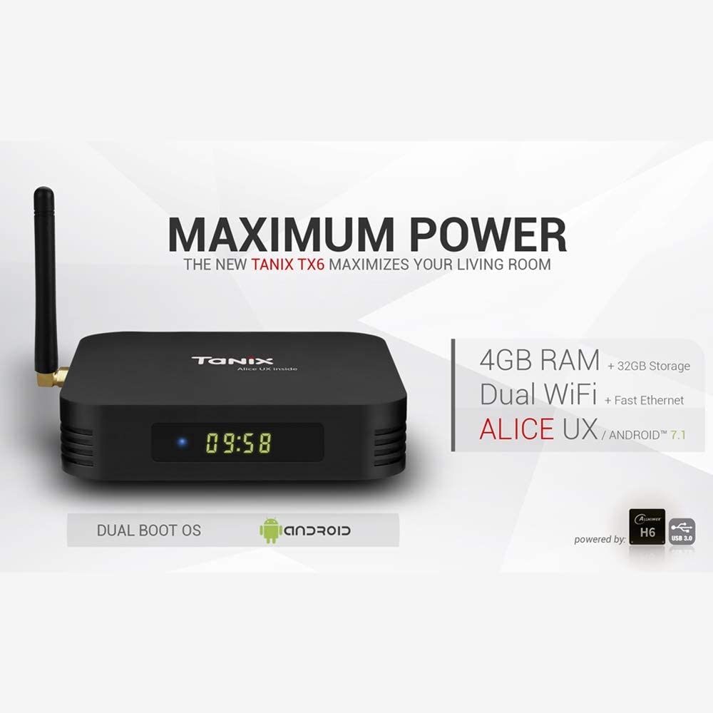 Odtwarzacz multimedialny tuner TV Box Tanix TX6 4/32GB