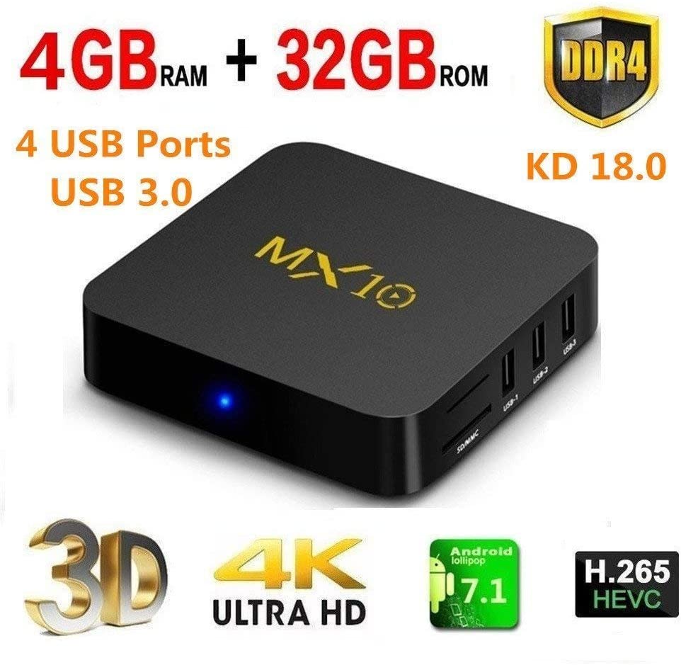 Odtwarzacz multimedialny tuner TV Box MX10 4K 4/32GB