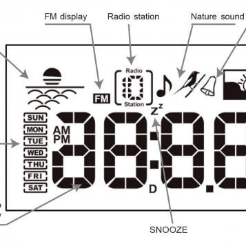 Budzik lampa LED kula RGB radio Denver