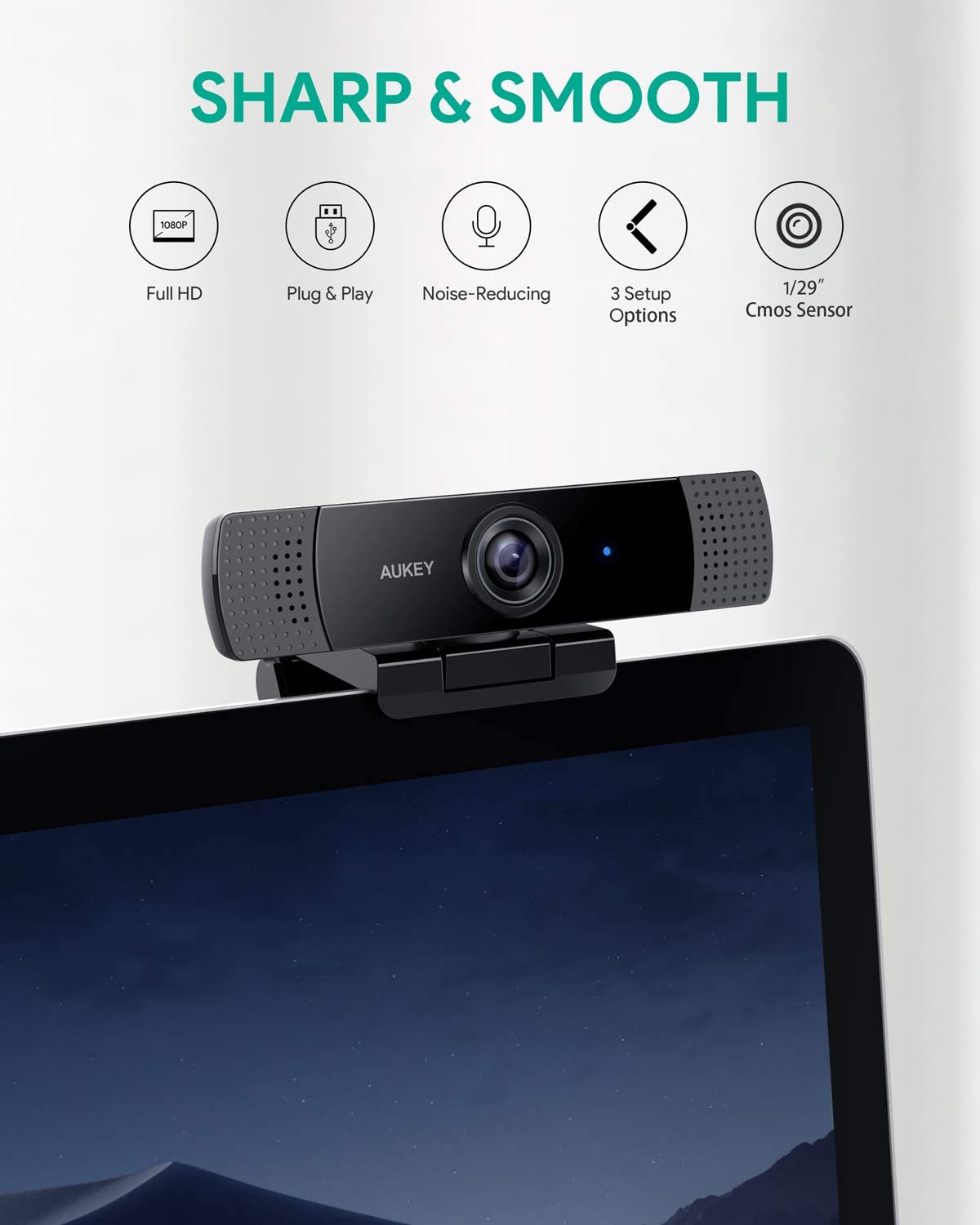 Kamera internetowa AUKEY Webcam FullHD 1080P z mikrofonem