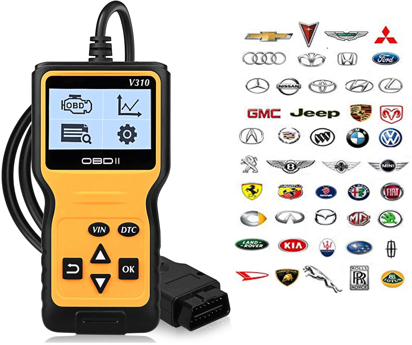 Skaner diagnostyczny czytnik kod usterek OBD2 V310