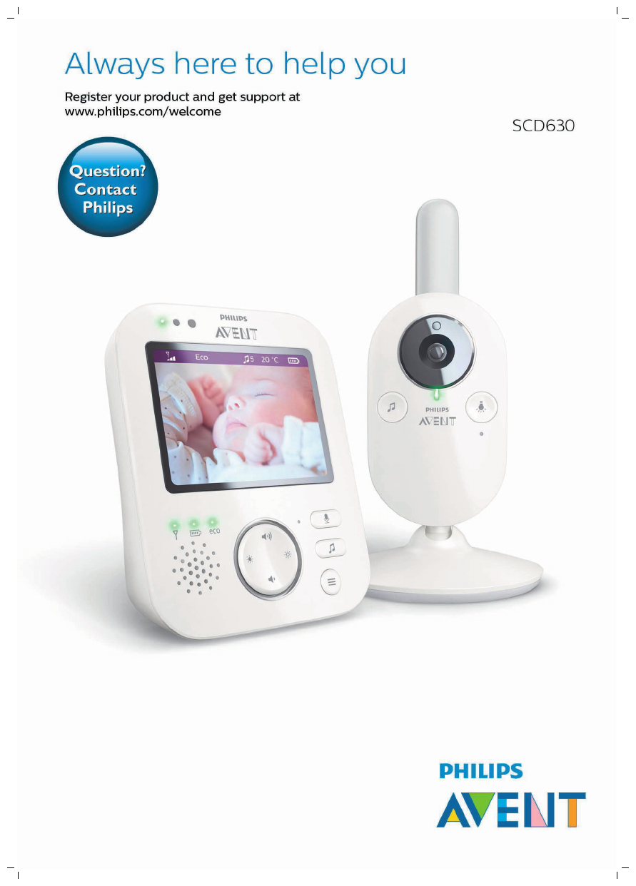 Niania elektroniczna wideo IP Philips Avent SCD630 3.5 cali