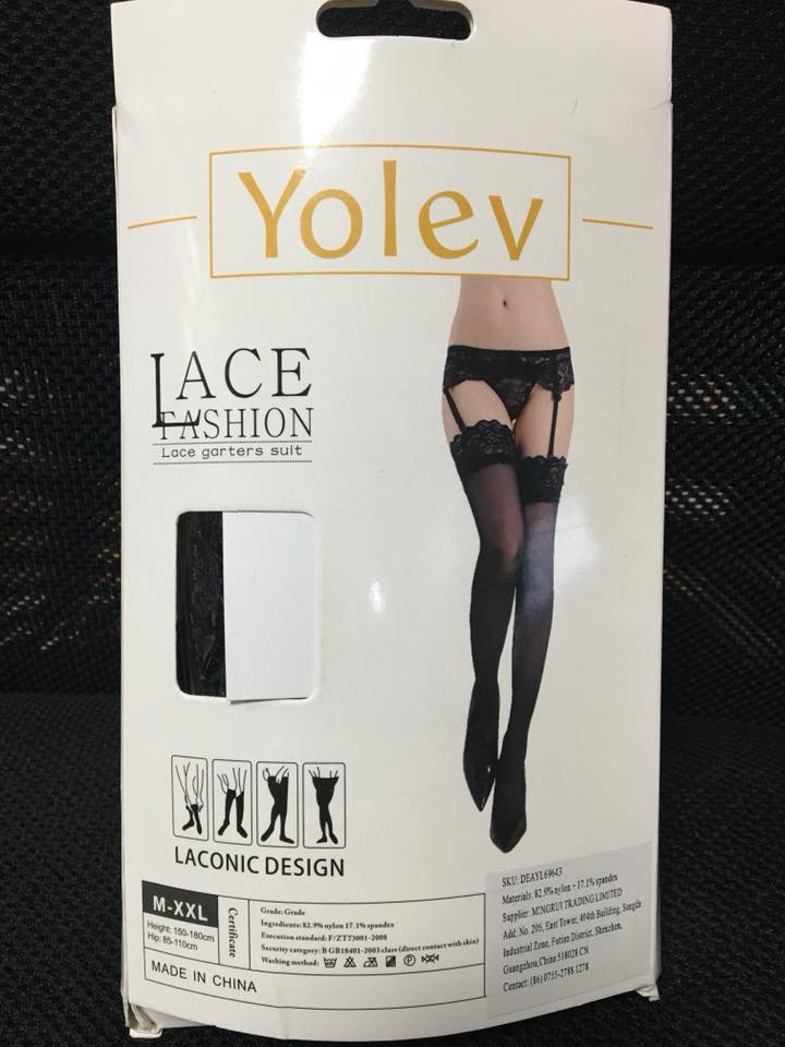 Pończochy z podwiązkami rozmiar M-XL