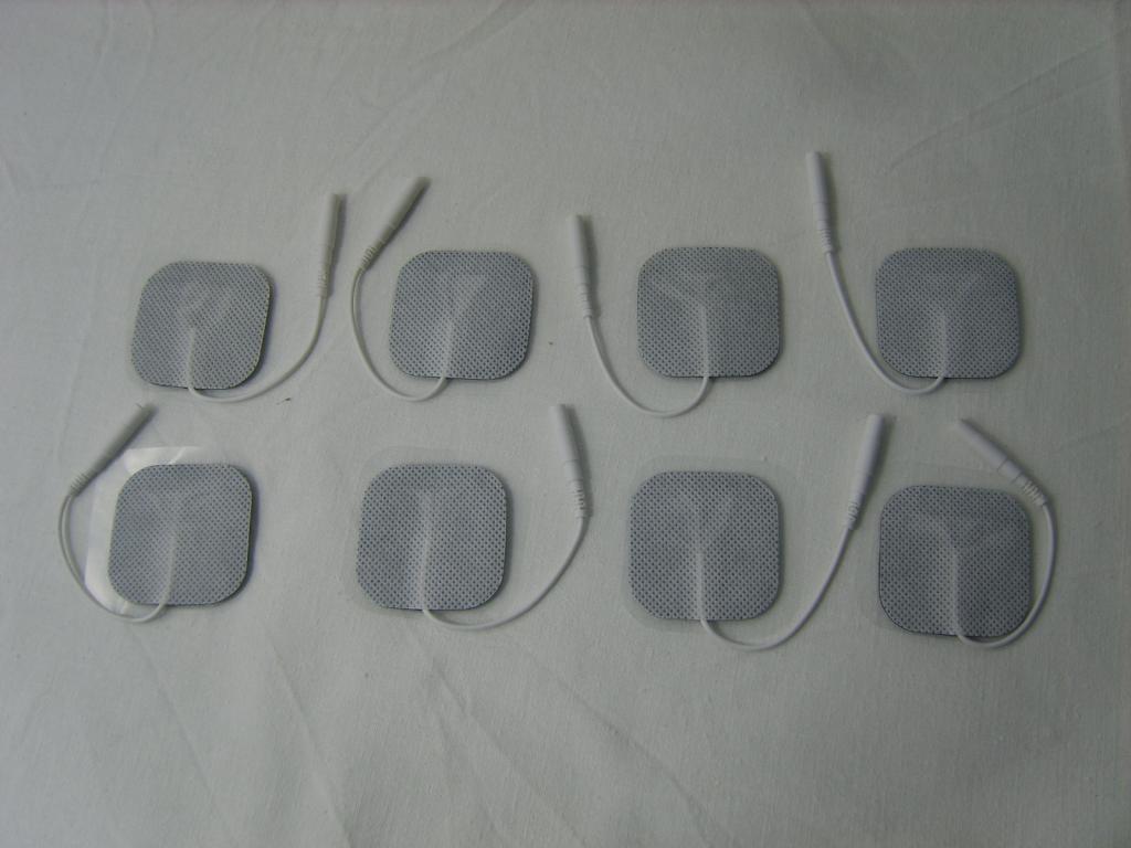 Komplet elektrod żelowych tens ems 4X4 cm pin 2mm-4 sztuki