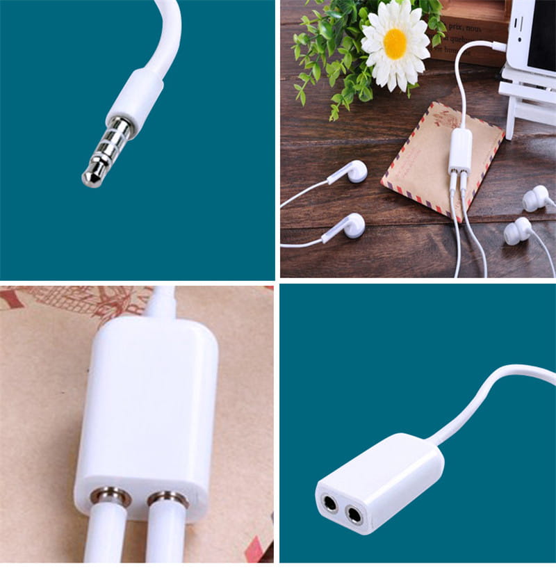 Rozdzielacz splitter słuchawkowy przejściówka kabel Jack Aux Apple