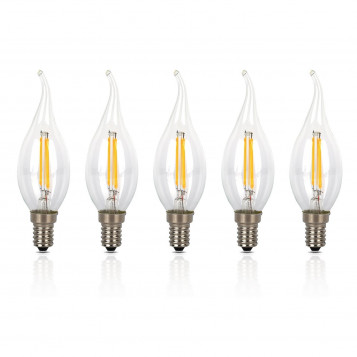 Żarówka E14 LED FILAMENT 4W CIEPŁA ŚWIECA 480lm