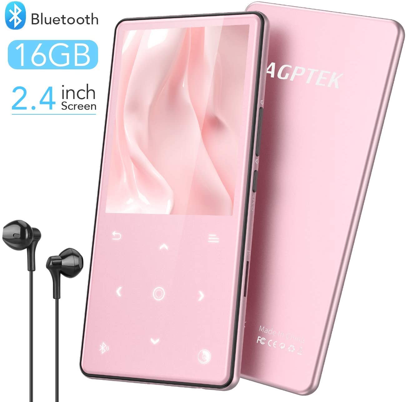 Odtwarzacz multimedialny MP3 2.4 cali ekran AGPTEK 16GB