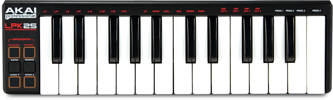 Bezprzewodowa klawiatura sterująca Akai LPK 25 DAW USB MIDI