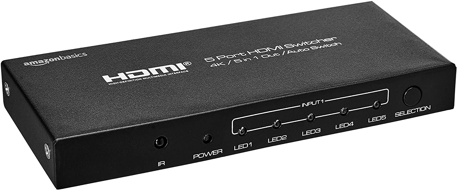 Switch przełącznik HDMI AmazonBasics 5-portowy 4K HDR