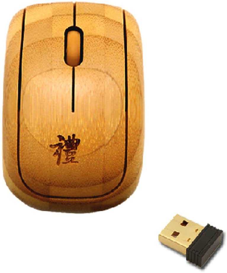 Mysz przewodowa optyczna Bamboo PC 2.4G z drewna