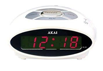 Akai AR10W zegar budzik biały LED czerwony