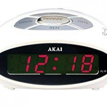 Akai AR10W zegar budzik biały LED czerwony