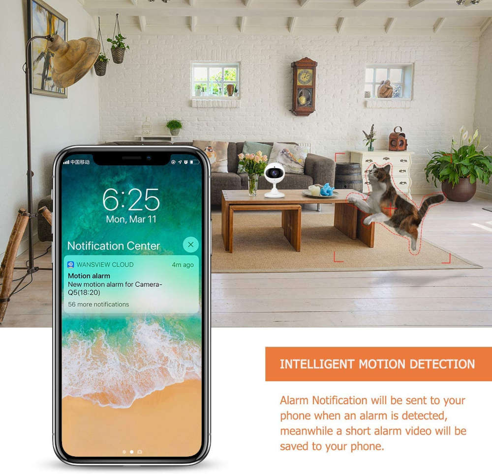 Bezprzewodowa niania elektroniczna Wansview Cloud WiFi 1080P FHD