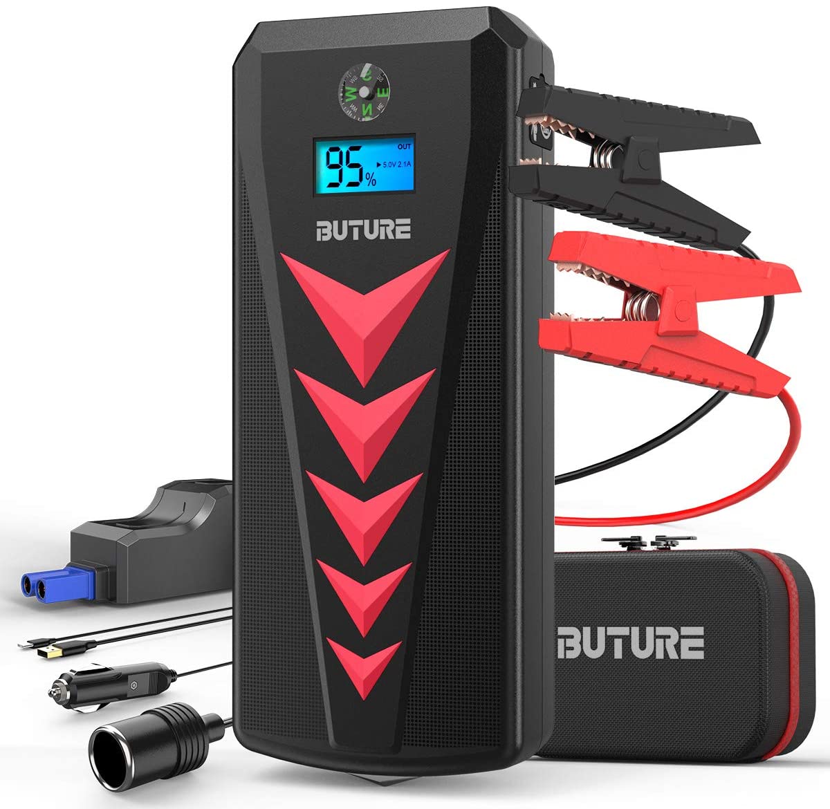 Jump Starter rozruch PowerBank prostownik Buture 2000A 22000mAh 8L