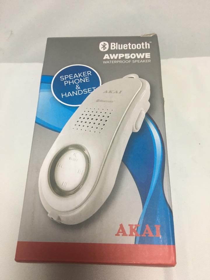 Akai AWP50WE wodoodporny głośnik bluetooth z wbudowanym mikrofonem
