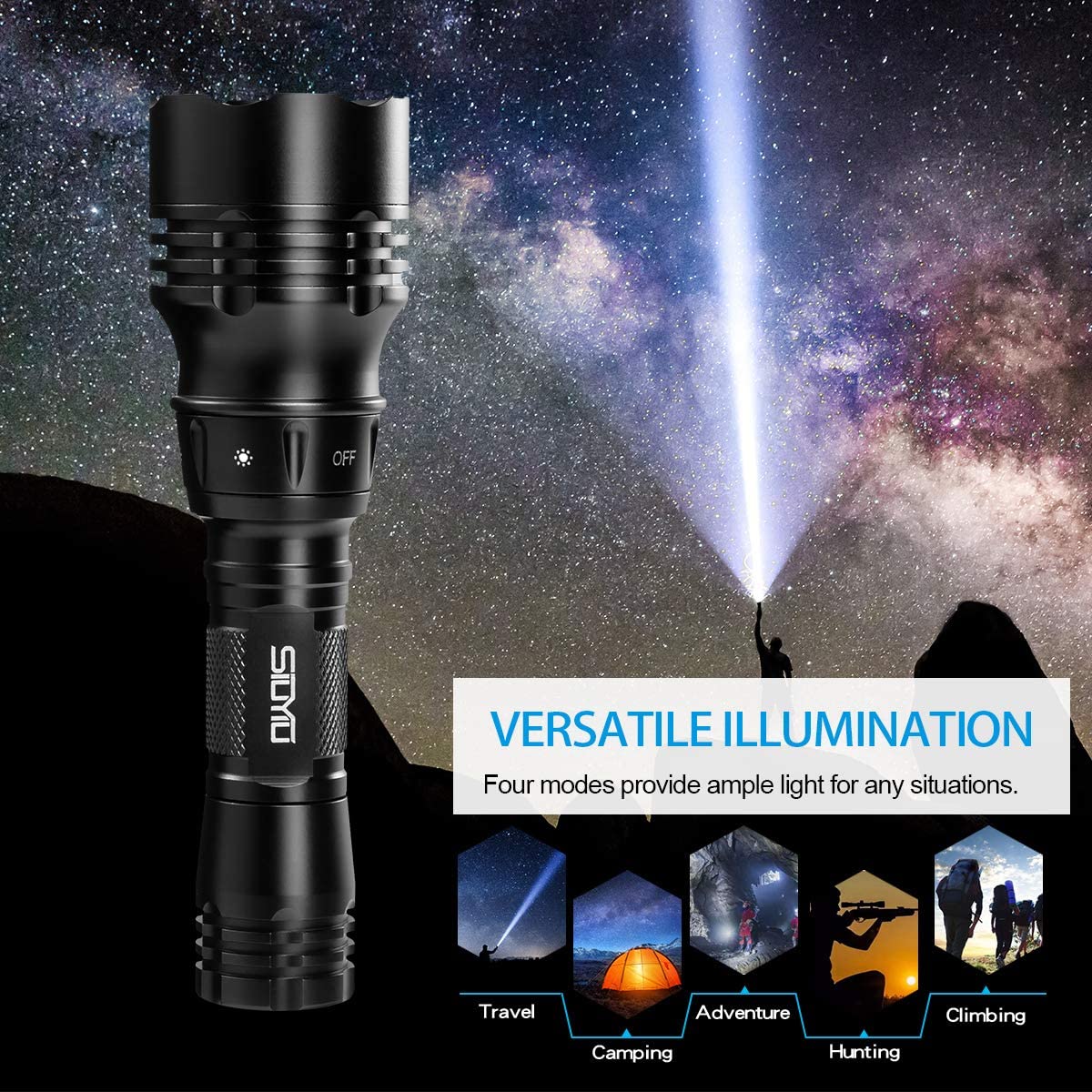 Latarka nurkowa do nurkowania Siuyiu 1000LM XPL-LED 80M wodoodporna