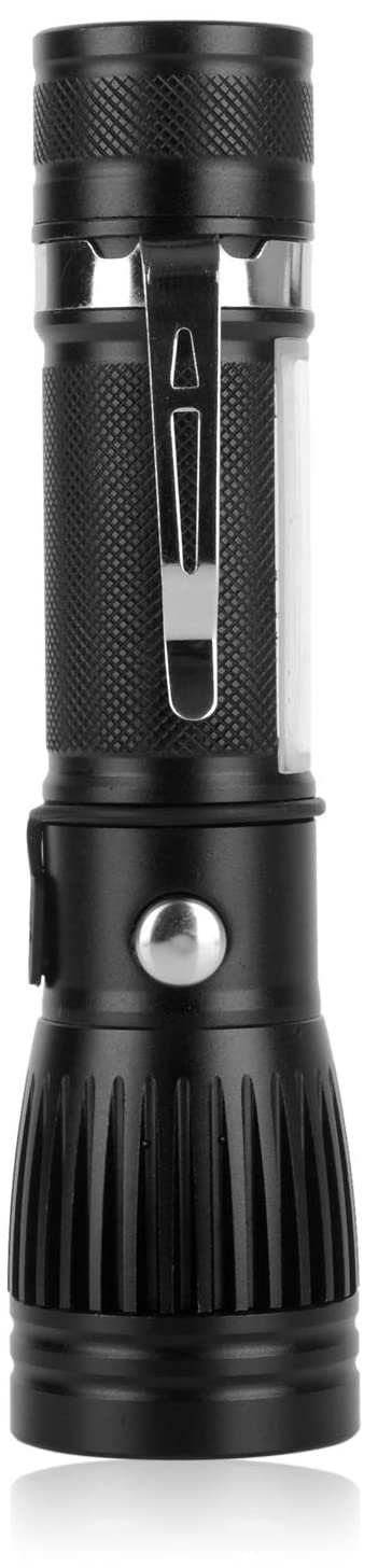 Latarka kieszonkowa LED akumulator USB COB Zoom IP65
