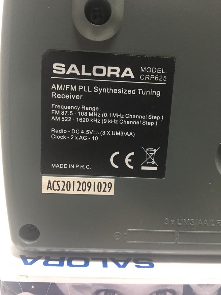 Przenośne radio cyfrowe FM AM Salora CRP625