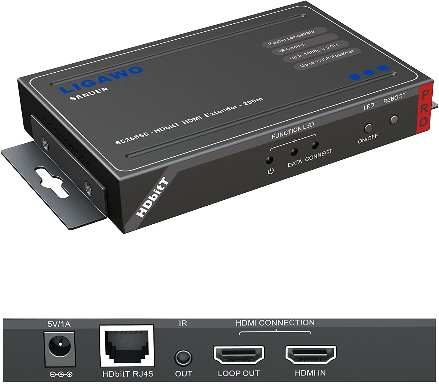 Odbiornik konwerter sygnału HDMI Ligawo 3095010