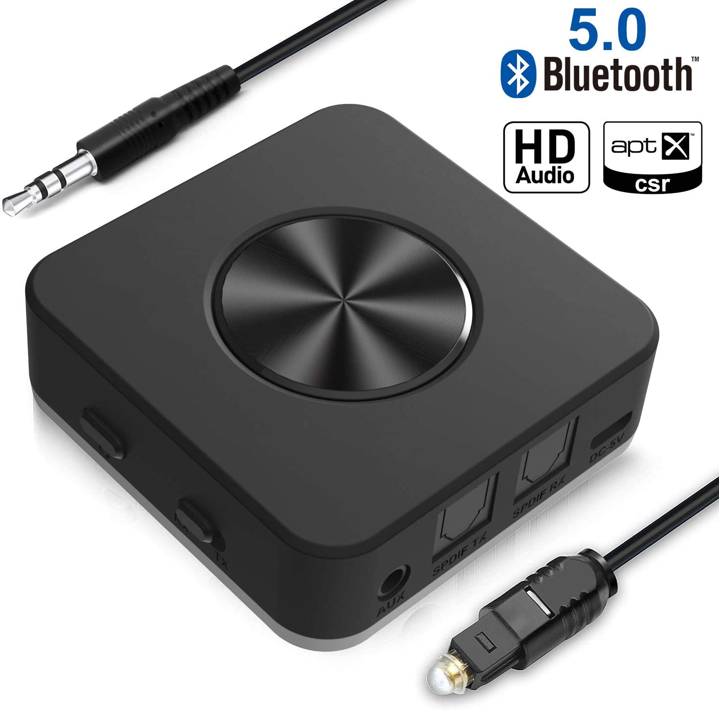 Bezprzewodowy nadajnik i odbiornik audio Yuanguo Bluetooth 5.0 aptX HD