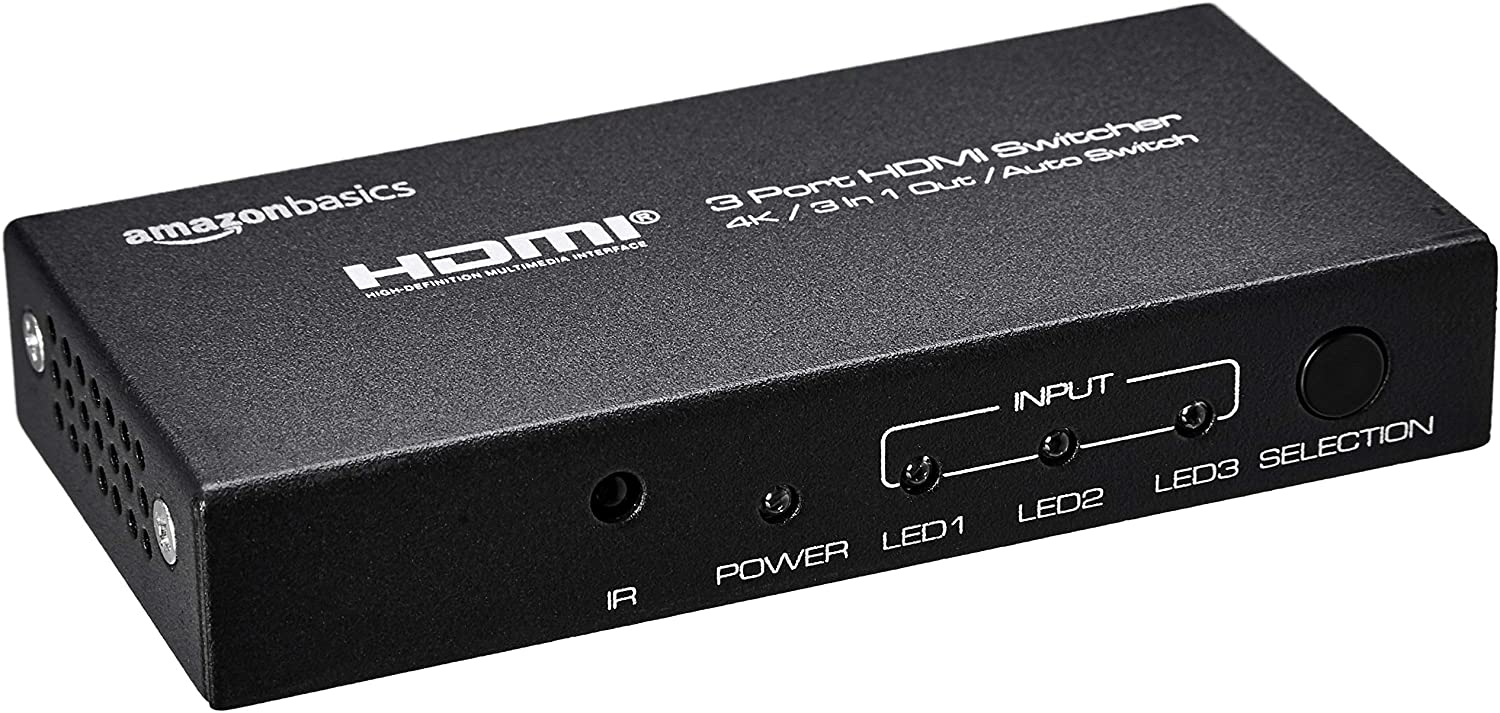 Switch przełącznik HDMI AmazonBasics 3-portowy 4K HDR