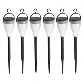 Aglaia LT-CL8 Llz solar de taza blanca komplet 6 szt lampki ogrodowe
