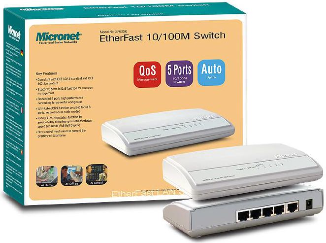 Switch Micronet SP605K HUB Ethernet 10/100MB