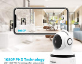 Niania elektroniczna IP Cacagoo XY-R9820-F4 FHD WiFi biała – zdjęcie 2