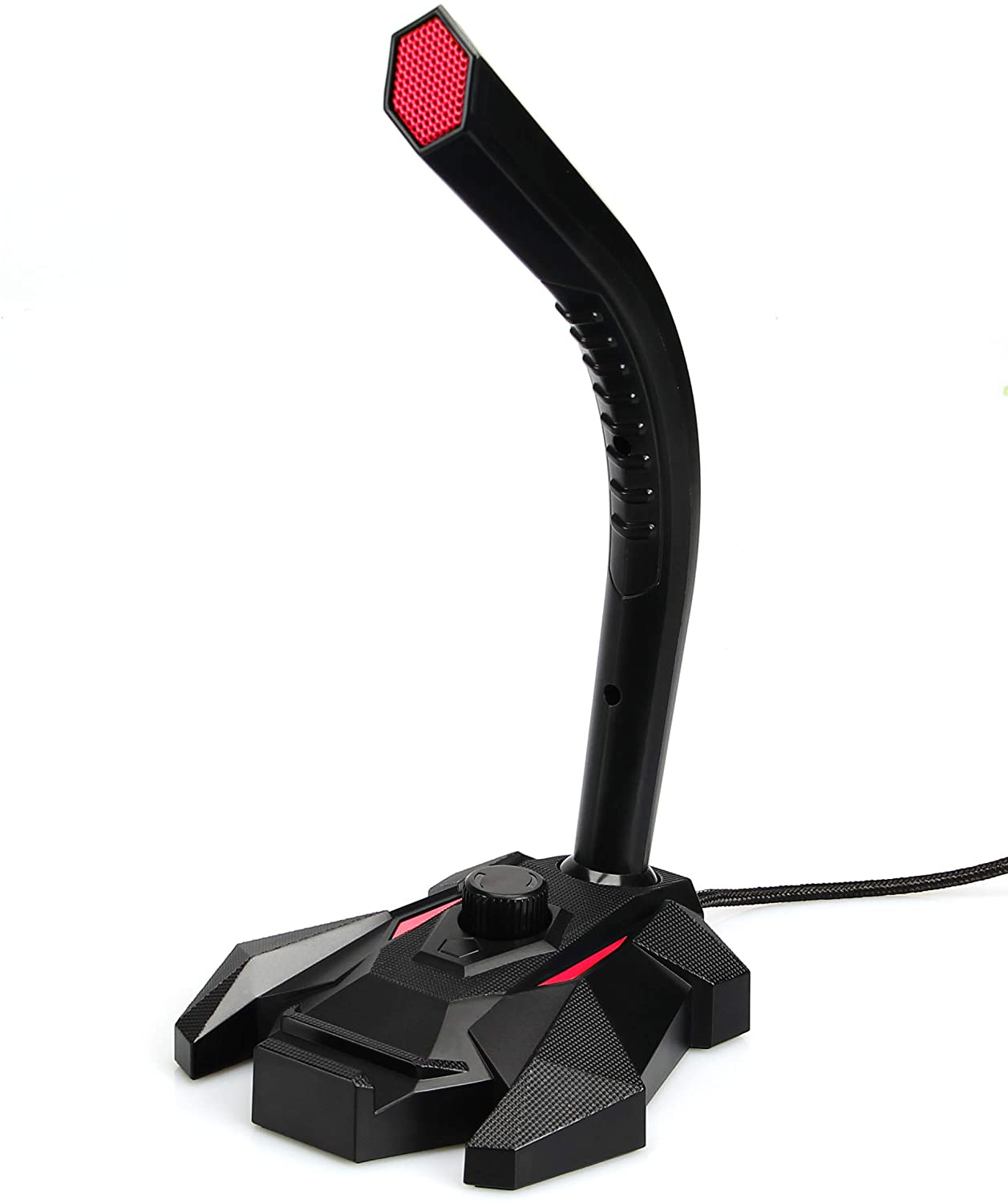 Mikrofon gamingowy do komputera AmazonBasics PBH czerwony