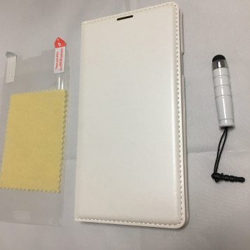 Etui futerał samsung galaxy S5 biały imitacja skóry